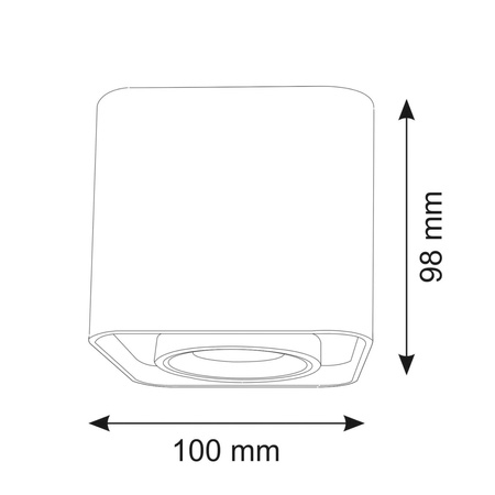 Spot GU10 Black Gold XENO Sanico Goldlux Svietidlo na povrchovú montáž
