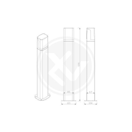 Záhradné stojace vonkajšie pólové svietidlo LED 7,5 W 4000K, neutrálna biela čierna IP54 Veroni 60 cm Masterled