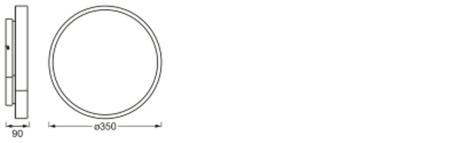 Plafond LED svietidlo na povrchovú montáž 28W 1400lm RGB CCT so stmievateľným osvetlením 35cm biele SMART+ WiFi Orbis Ledvance