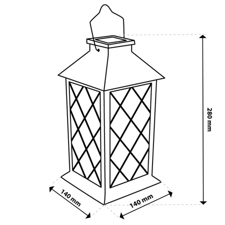 LED solárna záhradná stojaca lampa LIRIO 2 IP44 závesná lampa LUMILED