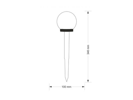 LED záhradná lampa na solárny pohon WHITE BALL 10cm