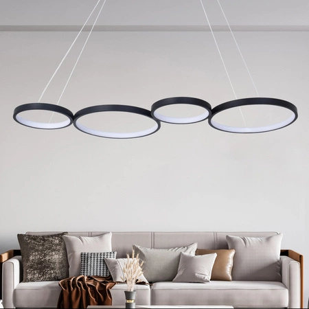 Stropné závesné svietidlo LED 42W 5700lm 4000K neutrálna biela čierny Flamenco Sanico Goldlux