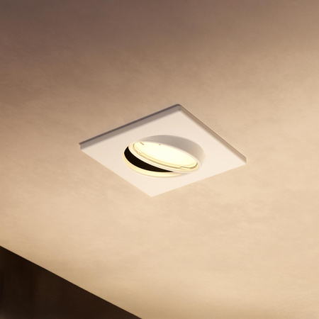 LED GU10 zapustená podhľadová hliníková štvorcová biela Peridot Philips