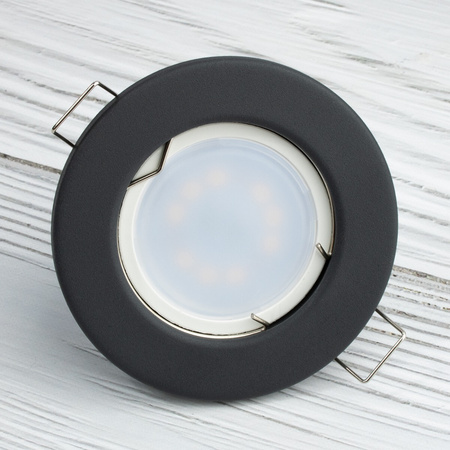 Svietidlo HALOGEN na zapustenú montáž Pevné Okrúhly grafitový plech GU10 MR16