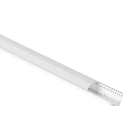 LED rohový hliníkový profil eloxovaný 1m s matným difúzorom pre LED pásy + koncové krytky RW Ecolight