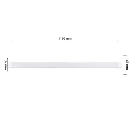 LED lineárne svietidlo 36W 3820lm 4000K Neutral 120° White Flat Masterled