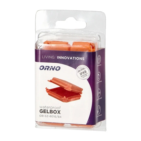 Gelbox Hermetic IPx8 ORNO malý blister 4 ks. Oranžová