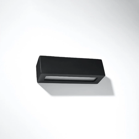 Nástenné svietidlo Nástenné svietidlo E27 obdĺžnikové čierne Moderné Vega Sollux