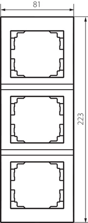 Trojitý vertikálny rám pre zásuvku LOGI Kanlux