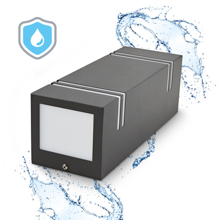 Záhradné vonkajšie nástenné svietidlo 2x GU10 IP44 Black Quazar Kobi