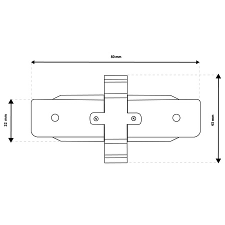 Priamy spínač Čierny pre jednofázové prípojnice LUMILED
