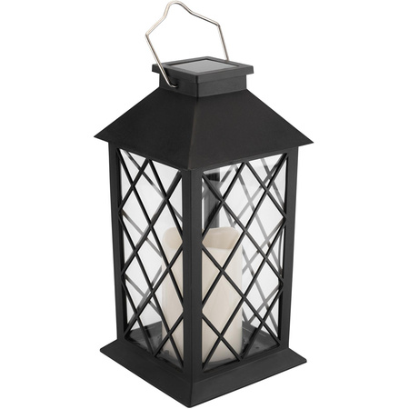 Solárna záhradná lampa LED Stojaca lampa LIRIO 2 IP44 Závesná čierna lampa LUMILED