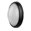 LED stropné svietidlo 12W 3000K 840lm IP54 Oval Black VT-8010 V-TAC