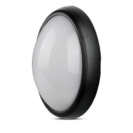 LED stropné svietidlo 12W 6400K 840lm IP54 Oval Black VT-8010 V-TAC
