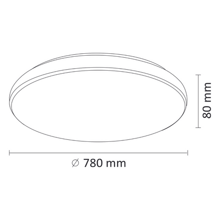 Plafond LED stropné svietidlo 100W 11200lm CCT 115° biela stmievateľné Pilot Pirius Sanico Goldlux