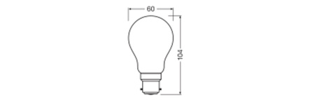 LED žiarovka A60 B22d 5,9W = 60W 806lm 6500K studená biela 300° STAR CLASSIC Osram