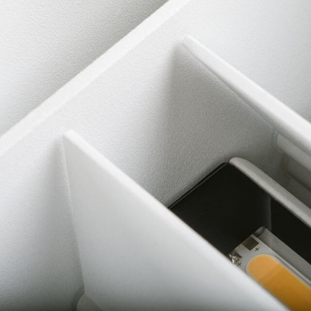 Vonkajšie nástenné svietidlo LED 7W 510lm 4000K, neutrálna biela 90° IP54 Povrchová montáž biela REKA Kanlux