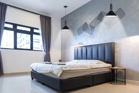 Masterled E27 Čierna biela meď Olena Stropné závesné svietidlo