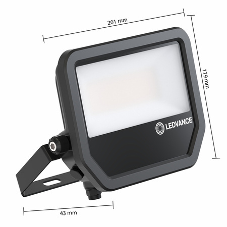 LED reflektor Vonkajší reflektor 41W 6000lm 6500K IP66 Čierny reflektor Ledvance
