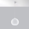 Závesné stropné svietidlo Hanging Ball E27 Round White Minimalist Ball Sollux