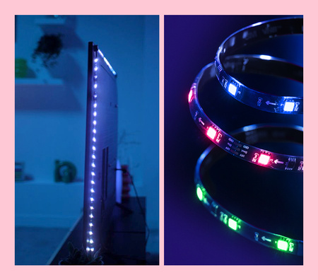 Inteligentný RGBIC LED pás pre 75"-85" monitor TV s HDMI Sync Box Wi-Fi WiZ