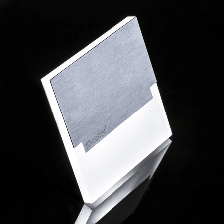 Schodiskové svietidlo LED 0,8 W 13 lm 3000 K 12V, teplá biela štvorcový senzor pohybu a súmraku Silver Sabik Kanlux