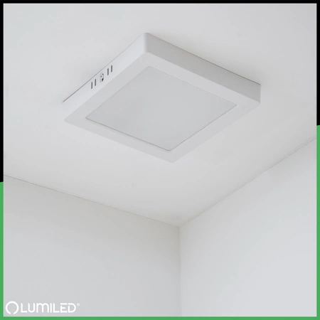 LED stropné svietidlo na povrchovú montáž 24W Square 4000K GLOW White LUMILED