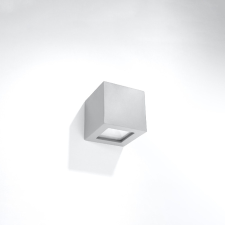 Nástenné svietidlo Nástenné svietidlo E27 Square cube Grey Modern Leo Sollux
