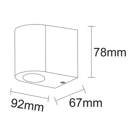 Nástenné vonkajšie fasádne svietidlo GU10 sivé IP44 Boston Sanico Goldlux