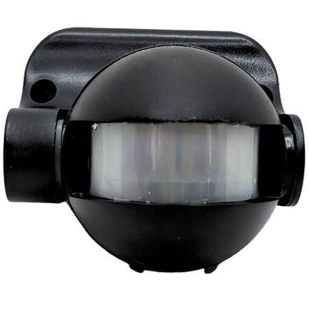 PIR senzor pohybu a súmraku IP44 povrchová montáž čierny 12m 180° CP Ecolight