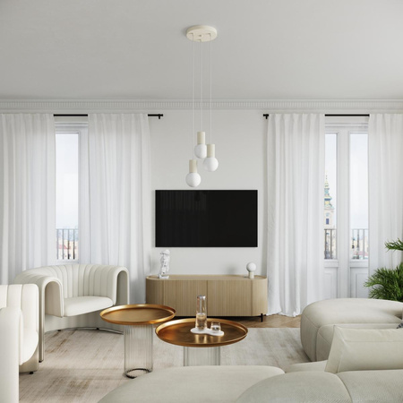 Stolná stolová lampa G9 Round Beige Modern Matte Halo Sollux