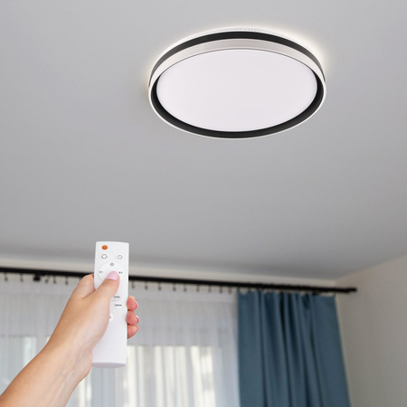 Stropné svietidlo LED Plafond 72W 8000lm CCT 120° biela čierna IP44 Pilot stmievateľné Barbara Sanico Goldlux