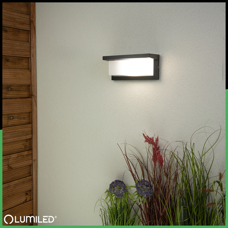 Záhradná lampa E27 Obdĺžniková nástenná lampa LEVIS LUMILED