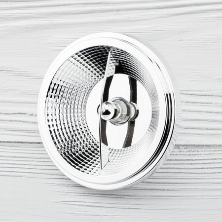 Sada halogénové svietidlo na povrchovú montáž Kovovo biela SPOT TUBA 10cm + LED žiarovka GU10 ES111 15W COB 4000K