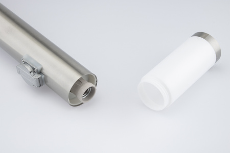 Záhradný stojaci vonkajší LED stĺp E27 strieborný IP44 Manila 65cm Masterled