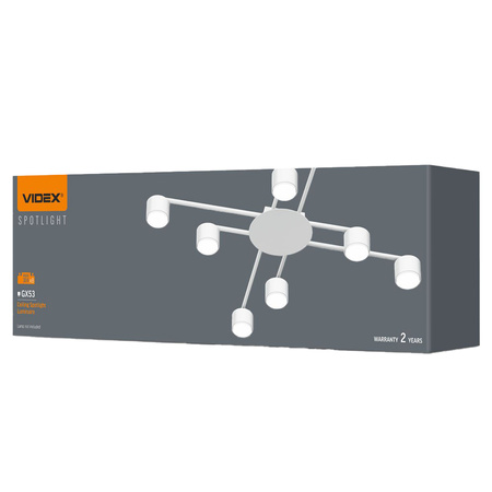 Luster Stropné svietidlo 8x GX53 LED biela Moderné Videx
