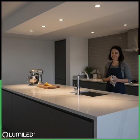 TRIX 3v1 GU10 6W 3000K Silver LUMILED kruhové halogénové svietidlo na zapustenie