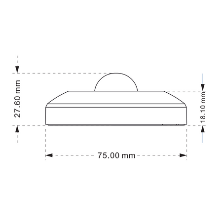 PIR senzor pohybu 6 m 120° s ovládaním Povrchová montáž biela Sanico Goldlux