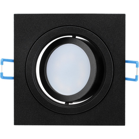 Svietidlo HALOGEN GU10 MR16 Square Black CASSIO LUMILED + LED žiarovka GU10 6W = 60W 580lm teplá biela