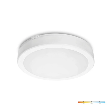 LED stropné svietidlo do kúpeľne Povrchová montáž 18W 1890lm 4000K 120° biela IP65 Nairos Kobi