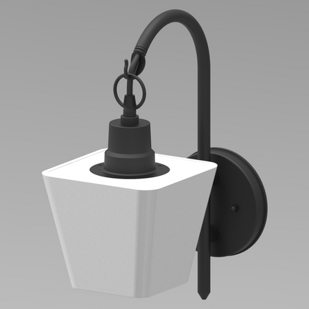 Nástenné svietidlo Vonkajšie fasádne svietidlo E27 Biele čierne IP44 Giza Sanico Goldlux