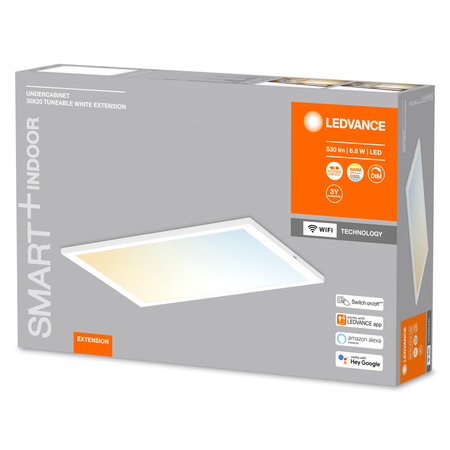 LED panelové svietidlo pod skrinku Inteligentné 6,8W 530lm CCT Stmievateľné 30x20xm Biela SMART+ WiFi Pod skrinku Ledvance