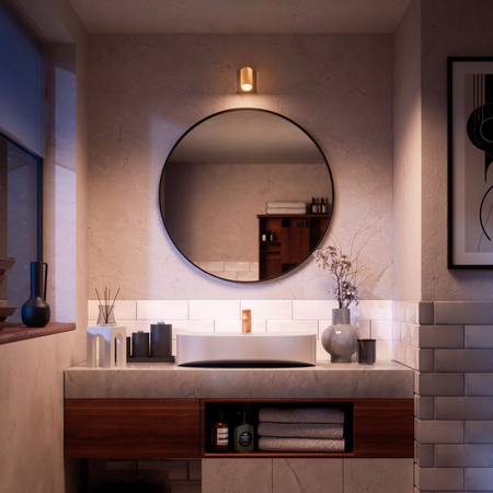 Nástenné svietidlo GU10 IP44 Medeno-čierne Kosipo Philips