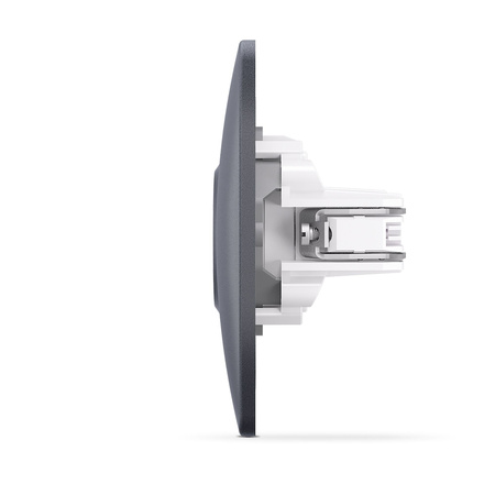 Zásuvka pre jednu televíznu anténu, zapustená pod omietku Čierna BINERA VIDEX