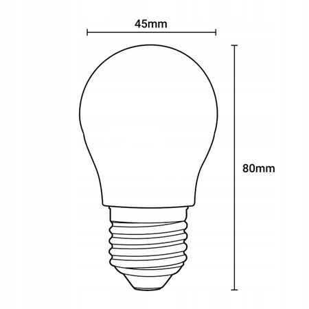 LED žiarovka E27 guľka P45 7W = 60W 806lm 4000K neutrálna biela 360° FILAMENT LUMILED