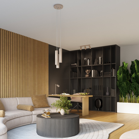 Reflektorové stropné svietidlo 6x GU10 Hliník Taupe Carbon Deep Space SL.1766 Sollux