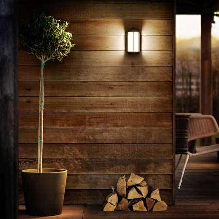 Záhradné nástenné svietidlo Vonkajšie fasádne svietidlo LED 4,3 W 800 lm 2700 K IP44 Antracit Reese Ultra Efficient Philips