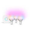 3x LED GU10 reflektor PAR16 4,7W = 50W 345lm 2200-6500K CCT + RGB SMART Smart Bluetooth ZigBee White and Color Ambiance + Bridge Bridge Philips HUE Starter Kit