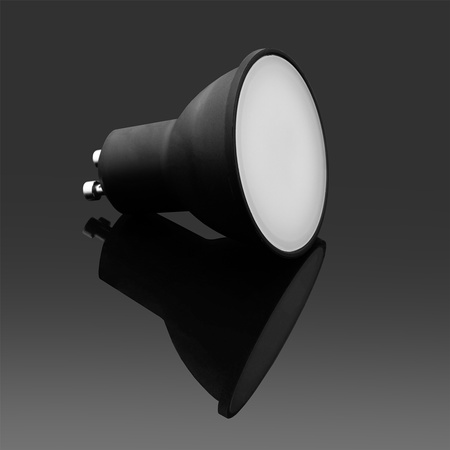 10x LED žiarovka GU10 3W = 25W 270lm 4000lK, neutrálna biela 120° Čierna LUMILED