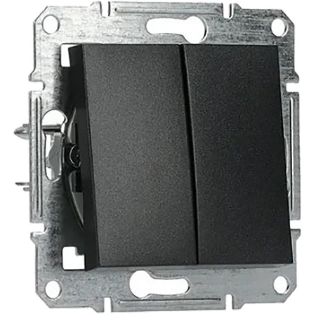 Bipolárny spínač svetla Asfora IP20 antracitový